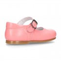 Fashionable Halter little Mary Jane shoes with buckle fastening in nappa leather.