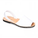 Leather Menorquina sandals with rear strap for toddler boys and DADS too.