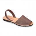 Leather Menorquina sandals with rear strap for toddler boys and DADS too.