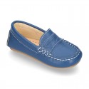 SOFT NAPPA leather moccasin shoes for little kids.