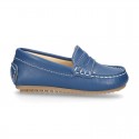 SOFT NAPPA leather moccasin shoes for little kids.