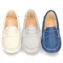 SOFT NAPPA leather moccasin shoes for little kids.