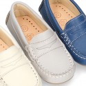 SOFT NAPPA leather moccasin shoes for little kids.