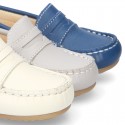 SOFT NAPPA leather moccasin shoes for little kids.