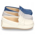 SOFT NAPPA leather moccasin shoes for little kids.