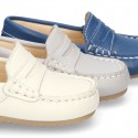 SOFT NAPPA leather moccasin shoes for little kids.