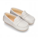 SOFT NAPPA leather moccasin shoes for little kids.