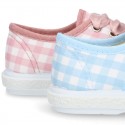 Cotton canvas Bamba shoes with sweet SQUARE design.