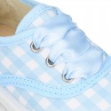 Cotton canvas Bamba shoes with sweet SQUARE design.