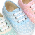 Cotton canvas Bamba shoes with STARFISH design.