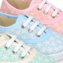 Cotton canvas Bamba shoes with STARFISH design.