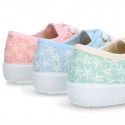 Cotton canvas Bamba shoes with STARFISH design.