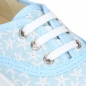 Cotton canvas Bamba shoes with STARFISH design.