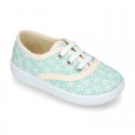 Cotton canvas Bamba shoes with STARFISH design.