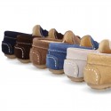 Suede leather Moccasin shoes with TASSELS for little kids.