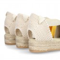 Cotton canvas espadrilles shoes Valenciana style in seasonal colors.