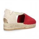 Cotton canvas espadrilles shoes Valenciana style in seasonal colors.