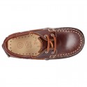 Classic cowhide leather Boat shoes with shoelaces and driver type soles for Spring summer.