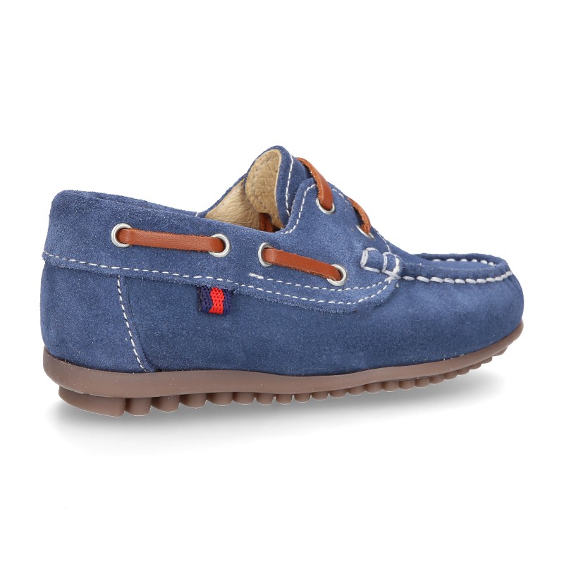 Women's boat shoe espadrilles – Parrot suede leather