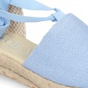 Cotton canvas girl espadrilles shoes Valenciana style.