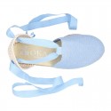 Cotton canvas girl espadrilles shoes Valenciana style.