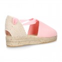 Cotton canvas girl espadrilles shoes Valenciana style.