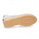 Cotton canvas girl espadrilles shoes Valenciana style.