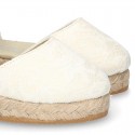 Lace Cotton Canvas CEREMONY espadrille shoes with buckle fastening.