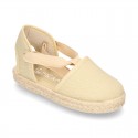 Cotton Canvas Girl Valenciana style espadrille shoes.