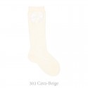 PERLE KNEE-HIGH SOCKS WITH BOW BY CONDOR.