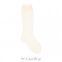 PERLE OPENWORK KNEE-HIGH SOCKS WITH BOW BY CONDOR.