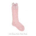 PERLE OPENWORK KNEE-HIGH SOCKS WITH BOW BY CONDOR.