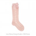 PERLE OPENWORK KNEE-HIGH SOCKS WITH BOW BY CONDOR.