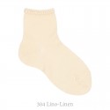 SHORT SOCKS WITH OPEN WORKED CUFFK FOR SPRING SEASON BY CONDOR.