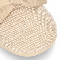 LINEN canvas Little Laces up shoes with ties closure for little kids.