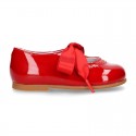 Classic little Mary Jane shoes ANGEL STYLE in patent leather with perforated design.