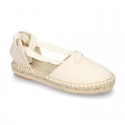 CEREMONY Cotton canvas espadrilles shoes Valenciana style.