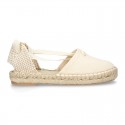 CEREMONY Cotton canvas espadrilles shoes Valenciana style.