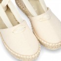 CEREMONY Cotton canvas espadrilles shoes Valenciana style.