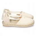 CEREMONY Cotton canvas espadrilles shoes Valenciana style.