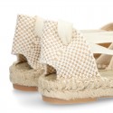 CEREMONY Cotton canvas espadrilles shoes Valenciana style.