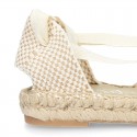 CEREMONY Cotton canvas espadrilles shoes Valenciana style.