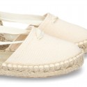 CEREMONY Cotton canvas espadrilles shoes Valenciana style.