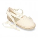 CEREMONY Cotton canvas espadrilles shoes Valenciana style.