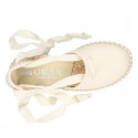 CEREMONY Cotton canvas espadrilles shoes Valenciana style.