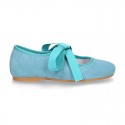 New SOFT SUEDE leather little Mary Jane shoes angel style in seasonal colors.