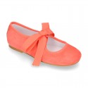 New SOFT SUEDE leather little Mary Jane shoes angel style in seasonal colors.