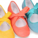 New SOFT SUEDE leather little Mary Jane shoes angel style in seasonal colors.