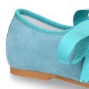 New SOFT SUEDE leather little Mary Jane shoes angel style in seasonal colors.