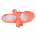 New SOFT SUEDE leather little Mary Jane shoes angel style in seasonal colors.